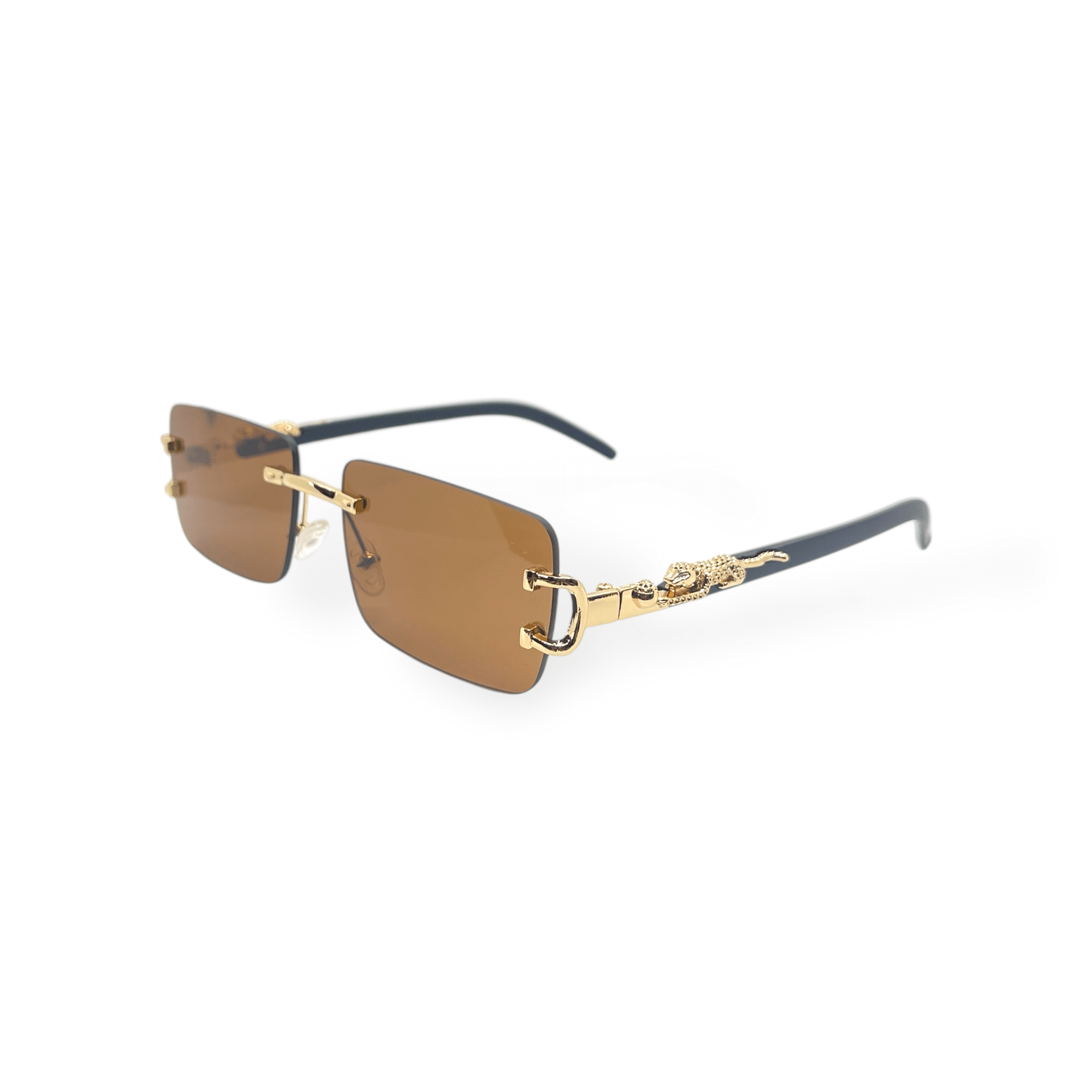 Rimless - Cartier - Tiger - Brown